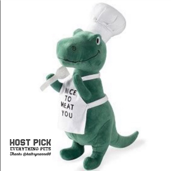 2 x 🎉 HP 🆕 King of the Grill BBQ T Rex Plush Dog Toy - Picture 1 of 8